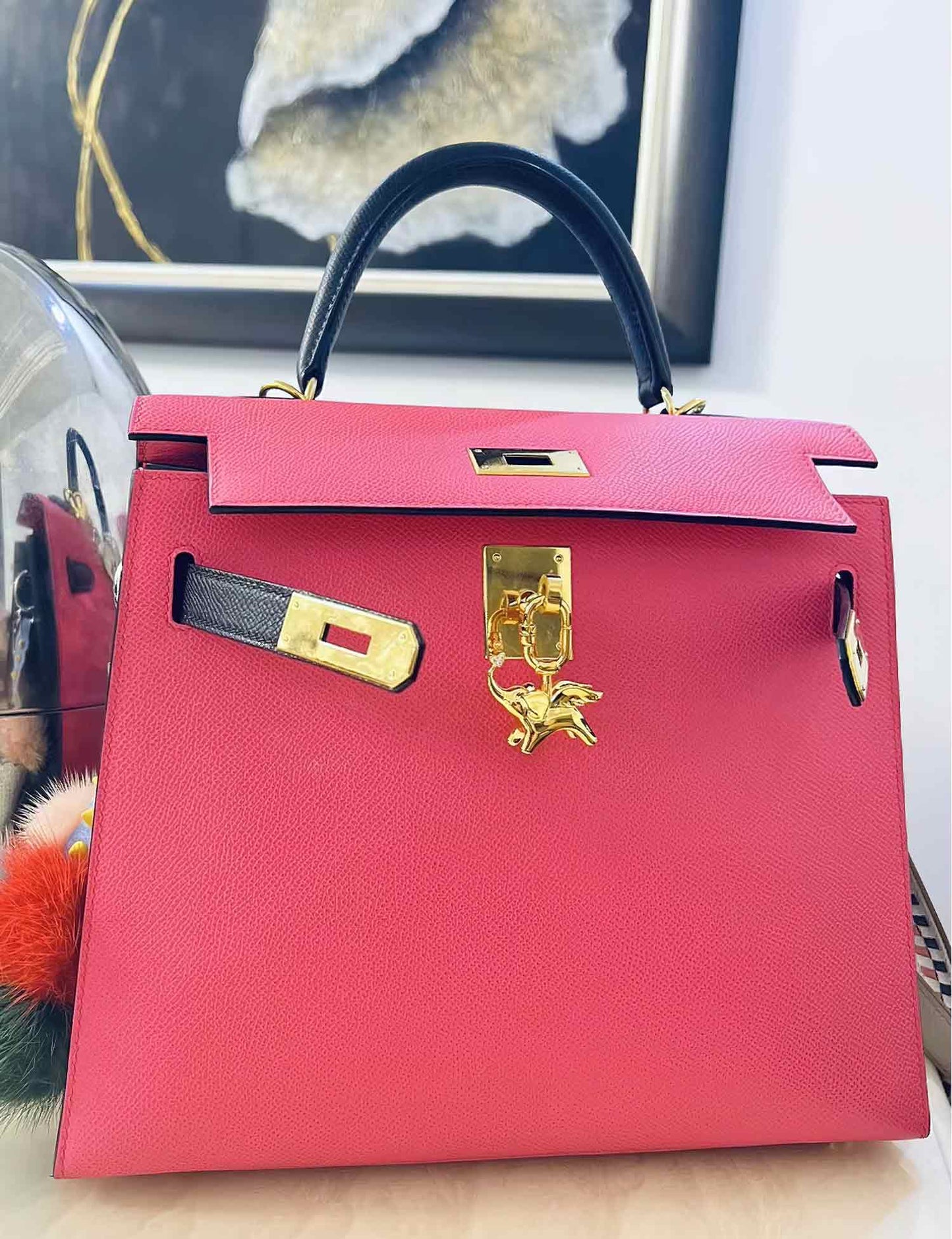 Gold Elephant Breeze Bag Charm