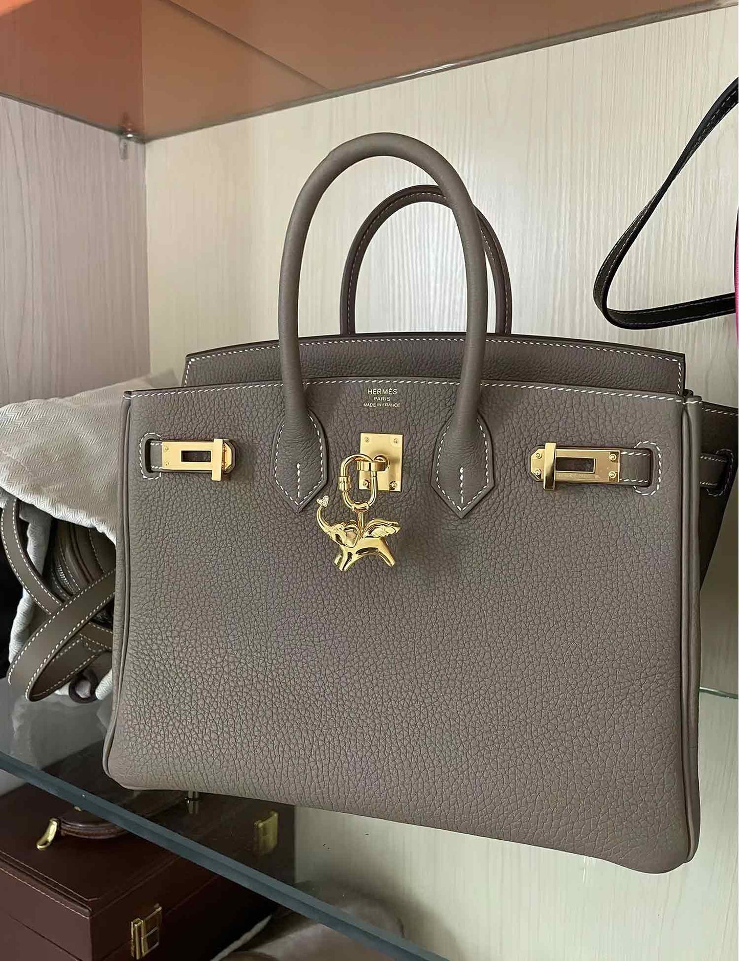 Gold Elephant Breeze Bag Charm