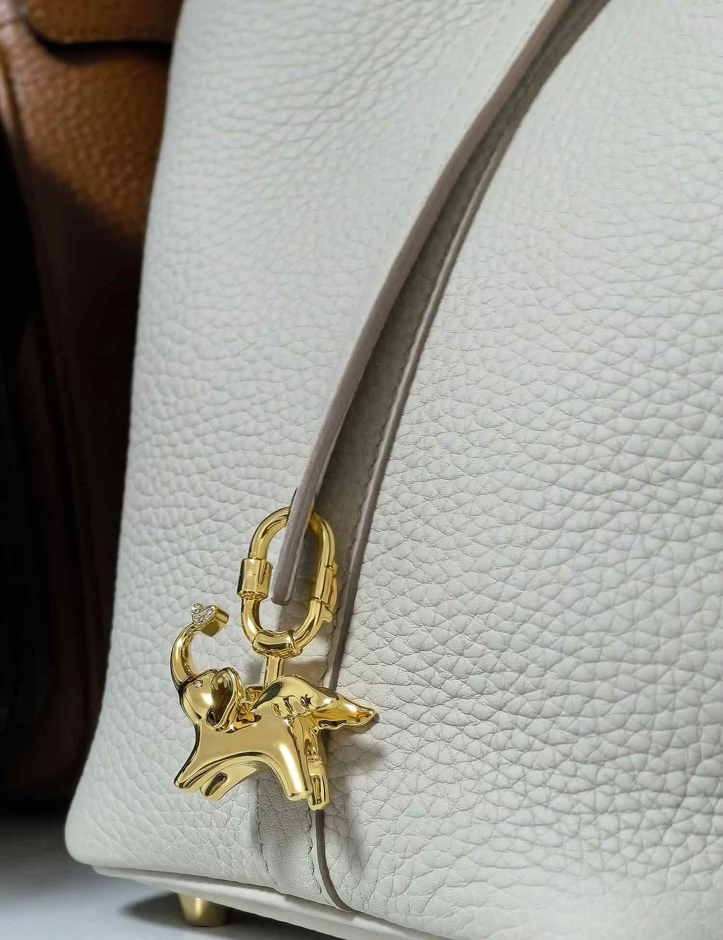 Gold Elephant Breeze Bag Charm