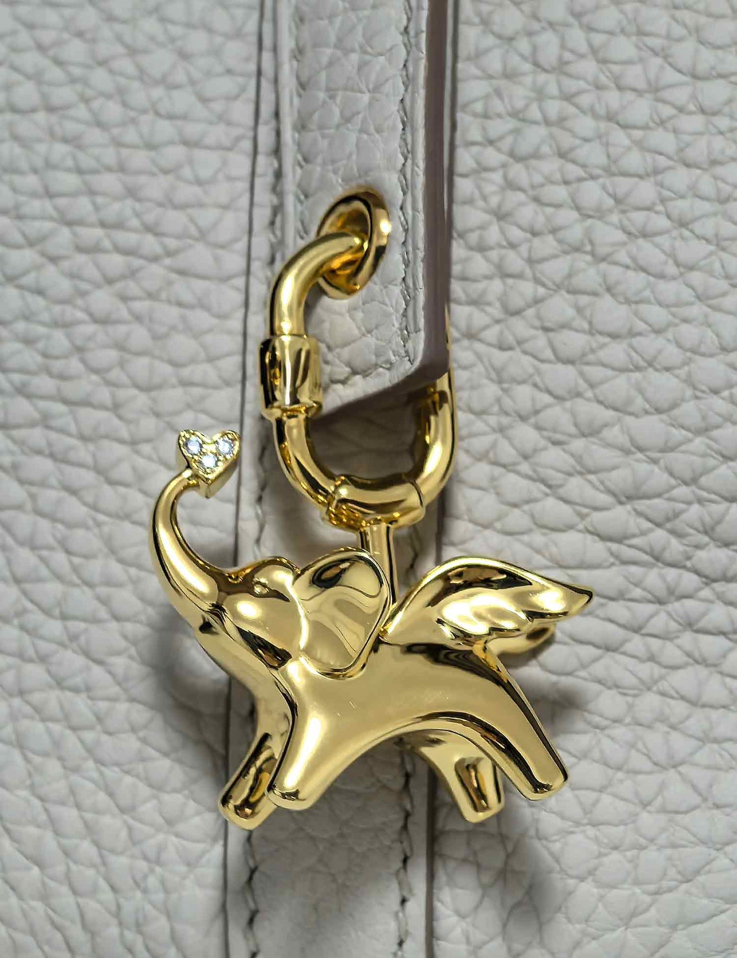 Gold Elephant Breeze Bag Charm