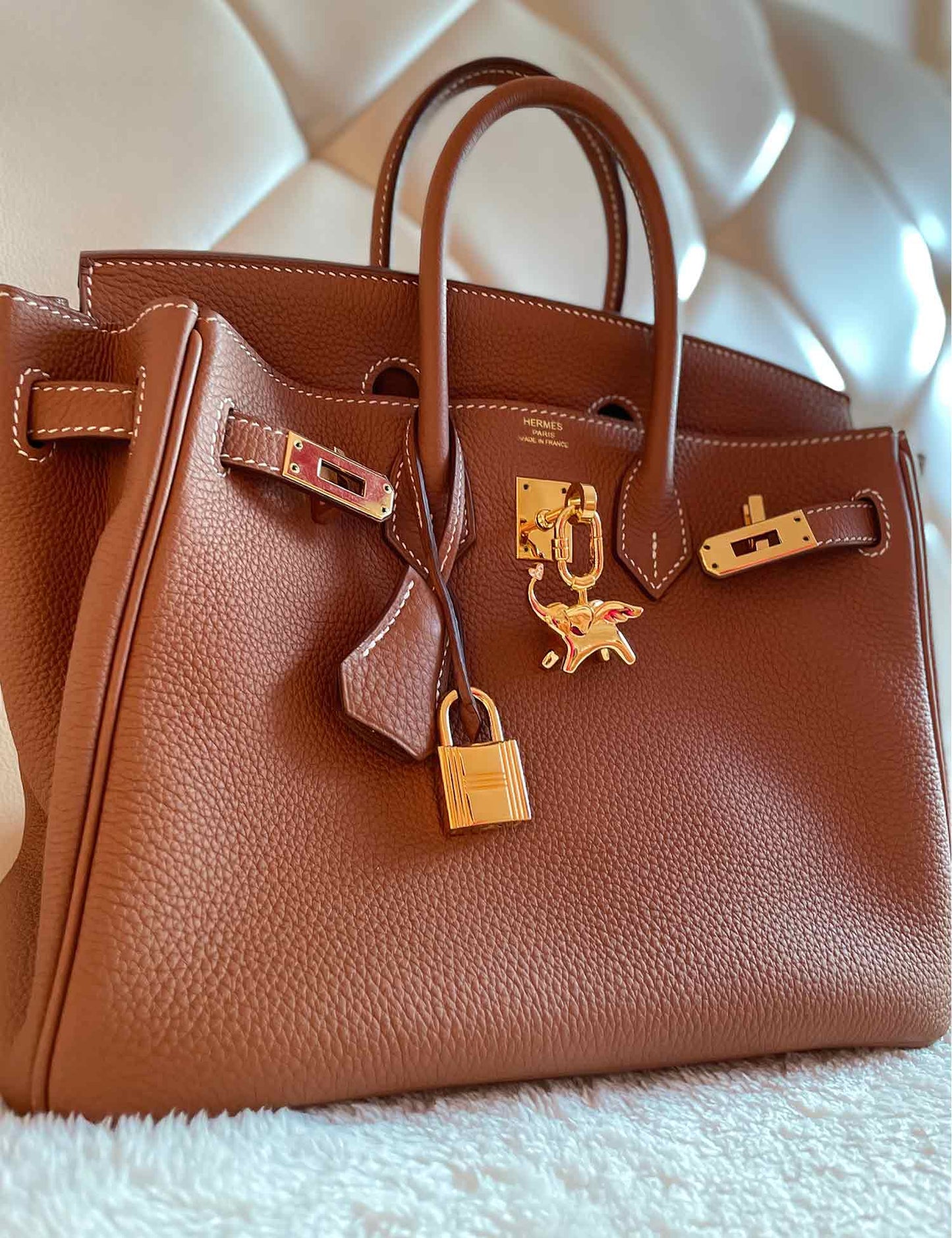 Gold Elephant Breeze Bag Charm